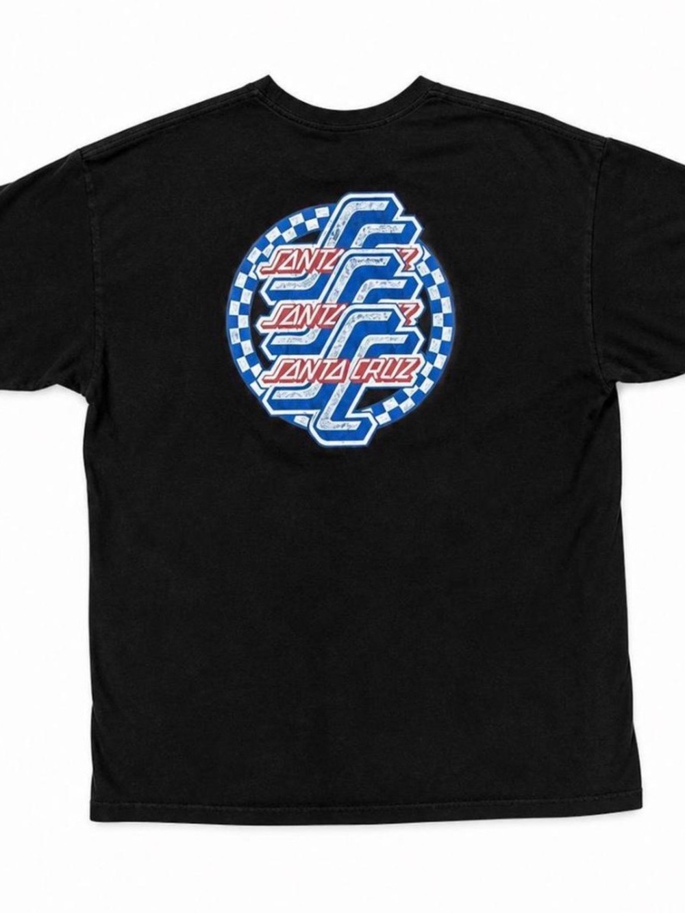 Y2K Santa  Cruz Skateboards Men's Black Graphic Logo T-Shirt